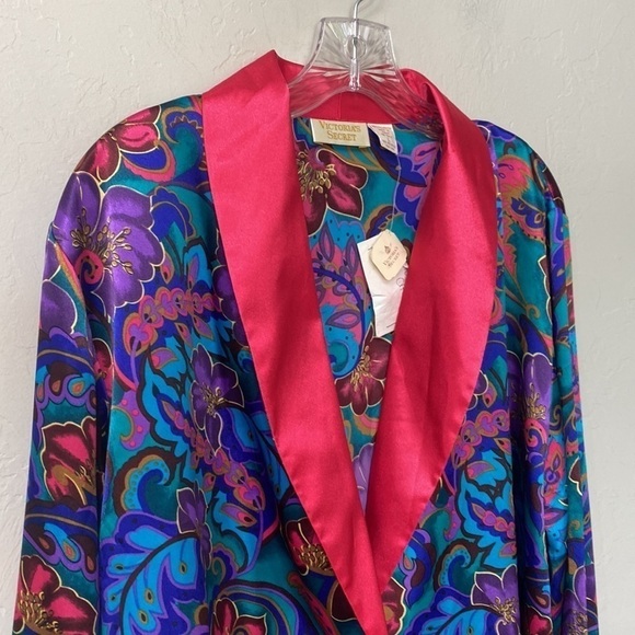 Victoria’s Secret vintage gold label floral top robe blazer size large. NWT. - Picture 2 of 10